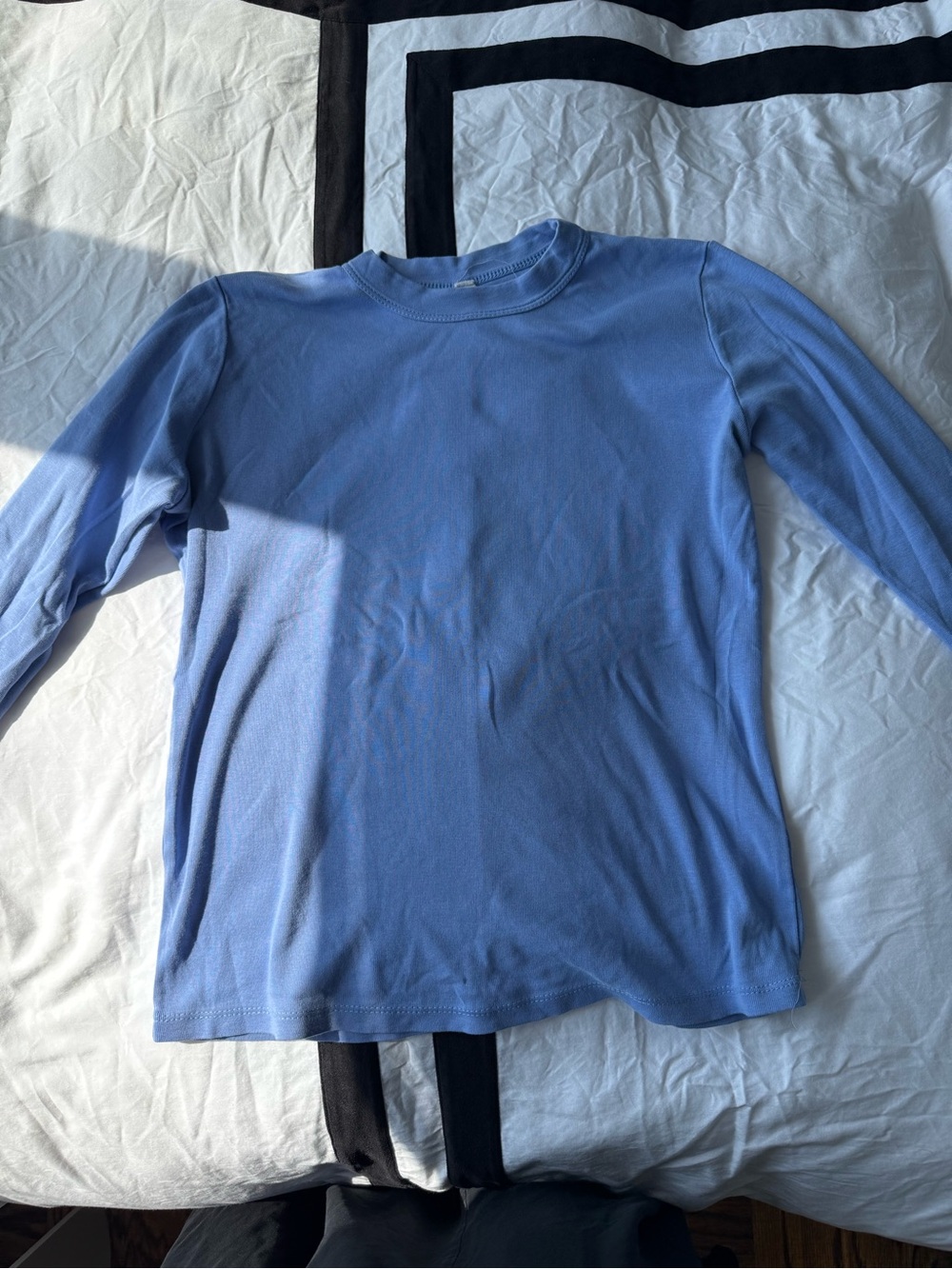 Long-Sleeve Tee in Light Blue